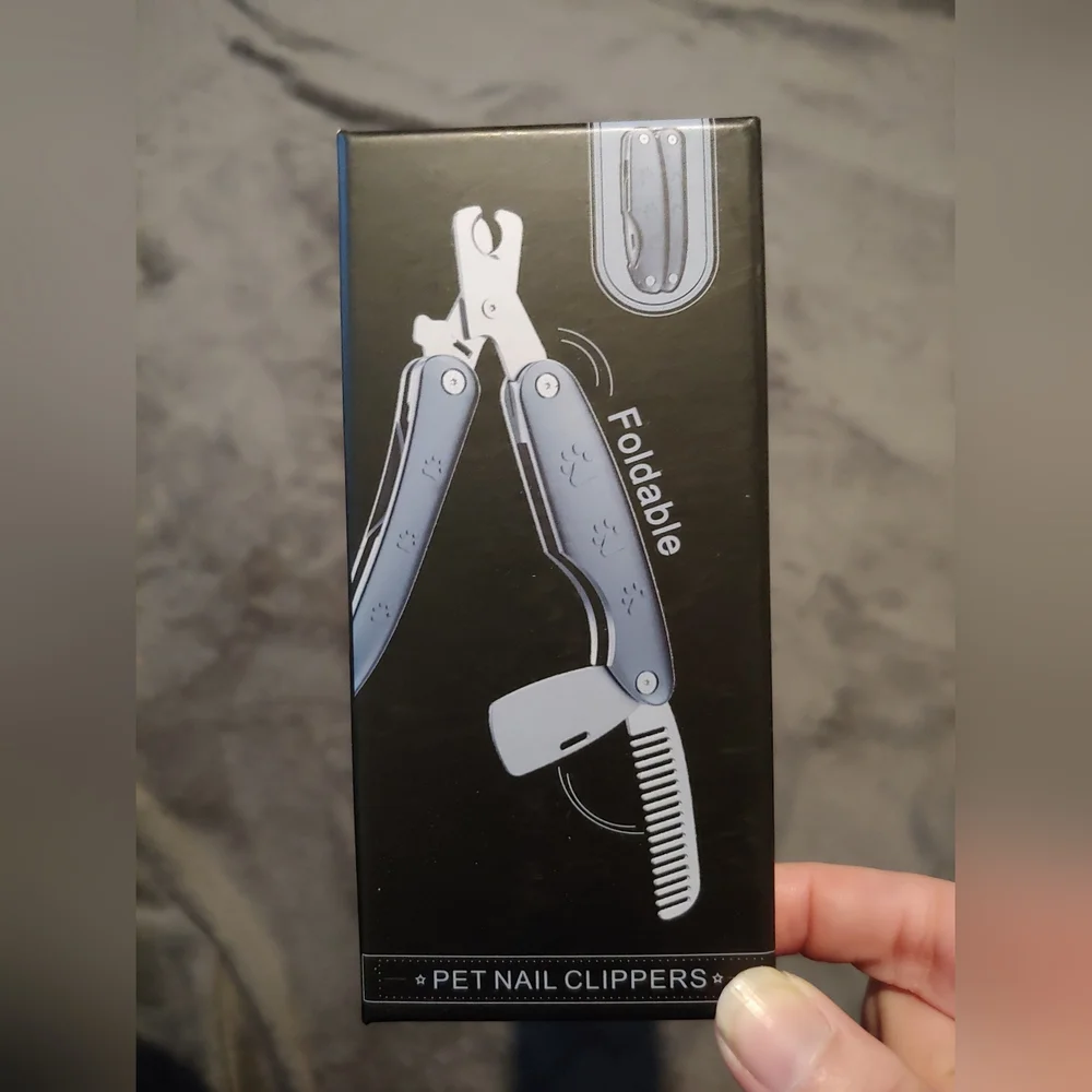 Foldable Pet Nail Clippers With Nail Filer & Comb * Multi Tool Pet Nail Clipper